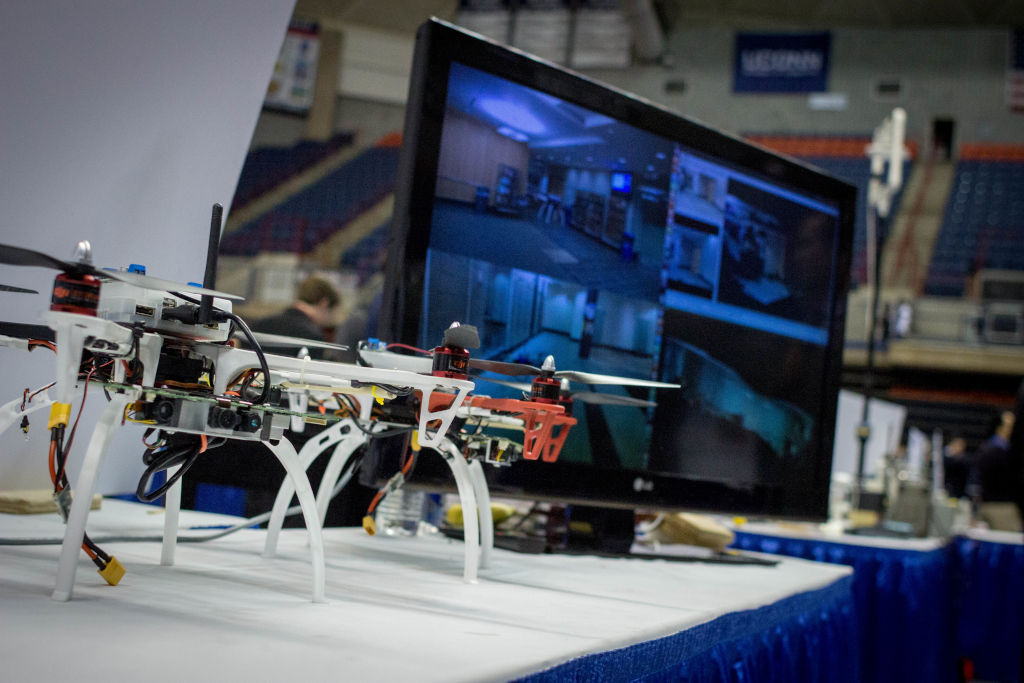 first year project - drone in front of a computer monitor